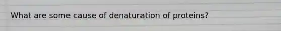 What are some cause of denaturation of proteins?