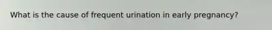 What is the cause of frequent urination in early pregnancy?