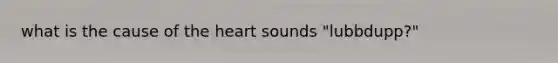 what is the cause of the heart sounds "lubbdupp?"