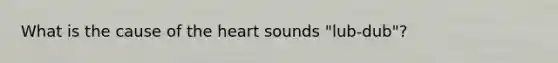 What is the cause of the heart sounds "lub-dub"?