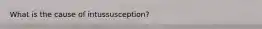 What is the cause of intussusception?