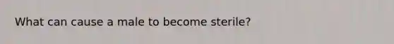 What can cause a male to become sterile?