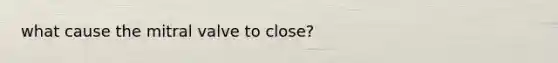 what cause the mitral valve to close?