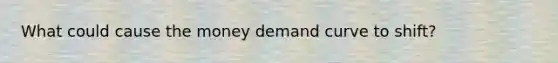 What could cause the money demand curve to shift?