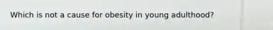 Which is not a cause for obesity in young adulthood?