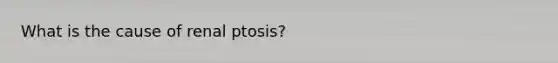 What is the cause of renal ptosis?