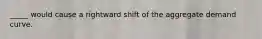 _____ would cause a rightward shift of the aggregate demand curve.