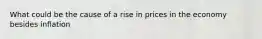 What could be the cause of a rise in prices in the economy besides inflation