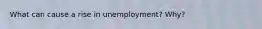 What can cause a rise in unemployment? Why?