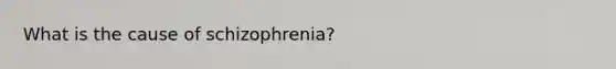 What is the cause of schizophrenia?