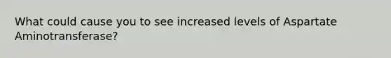 What could cause you to see increased levels of Aspartate Aminotransferase?