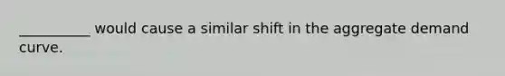 __________ would cause a similar shift in the aggregate demand curve.