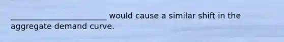 ________________________ would cause a similar shift in the aggregate demand curve.