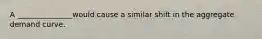 A _______________would cause a similar shift in the aggregate demand curve.
