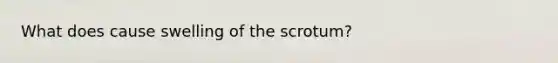 What does cause swelling of the scrotum?