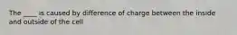 The ____ is caused by difference of charge between the inside and outside of the cell