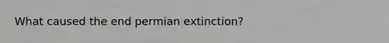 What caused the end permian extinction?