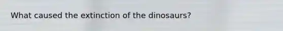 What caused the extinction of the dinosaurs?