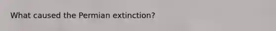 What caused the Permian extinction?