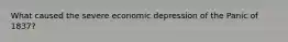 What caused the severe economic depression of the Panic of 1837?