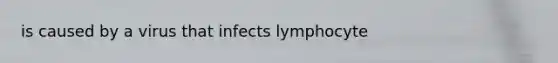 is caused by a virus that infects lymphocyte