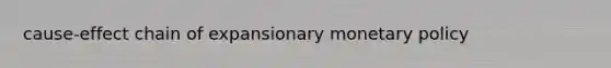 cause-effect chain of expansionary monetary policy