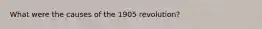 What were the causes of the 1905 revolution?