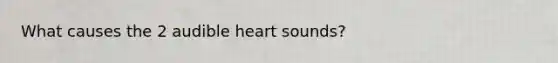 What causes the 2 audible heart sounds?