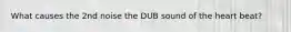 What causes the 2nd noise the DUB sound of the heart beat?