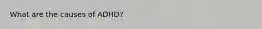 What are the causes of ADHD?