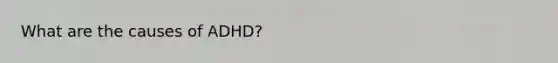 What are the causes of ADHD?