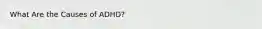 What Are the Causes of ADHD?