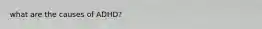 what are the causes of ADHD?
