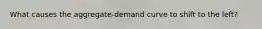 What causes the aggregate-demand curve to shift to the left?