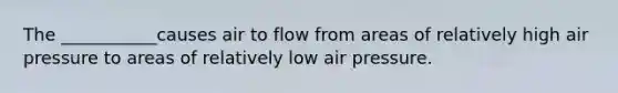 The ___________causes air to flow from areas of relatively high air pressure to areas of relatively low air pressure.