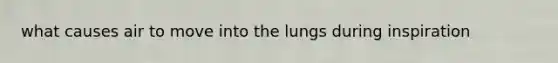 what causes air to move into the lungs during inspiration