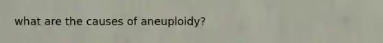 what are the causes of aneuploidy?