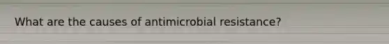 What are the causes of antimicrobial resistance?