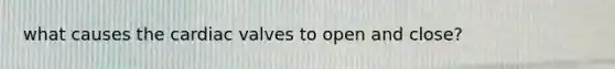 what causes the cardiac valves to open and close?