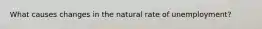 What causes changes in the natural rate of unemployment?