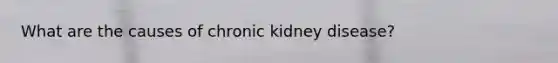 What are the causes of chronic kidney disease?