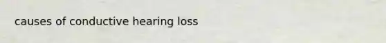 causes of conductive hearing loss