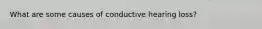 What are some causes of conductive hearing loss?