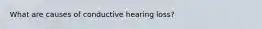 What are causes of conductive hearing loss?