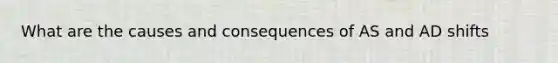 What are the causes and consequences of AS and AD shifts