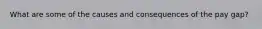 What are some of the causes and consequences of the pay gap?