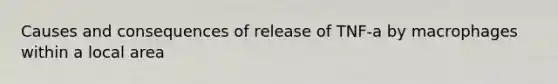 Causes and consequences of release of TNF-a by macrophages within a local area