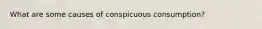 What are some causes of conspicuous consumption?