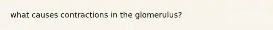 what causes contractions in the glomerulus?