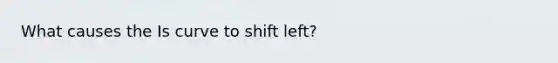What causes the Is curve to shift left?